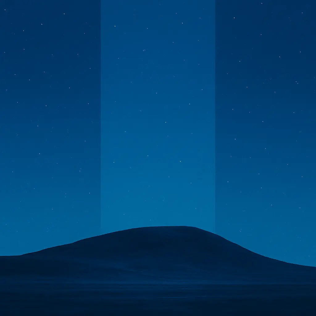 Silhouette of a wave against a blue gradient background. Playbutton Media Ventures, LLC.